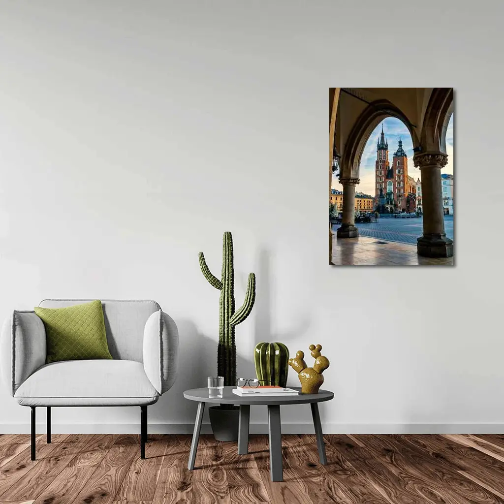St Mary Basilica Krakow Main Square Arch View – Wall Art