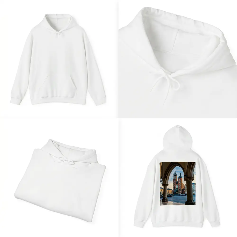 St Mary Basilica Krakow Main Square Arch View – Hoodies