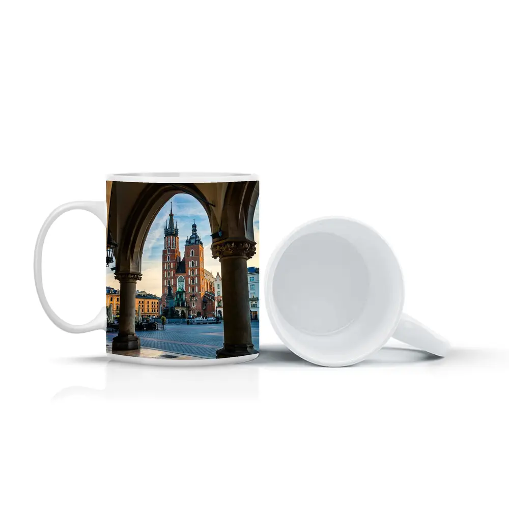 St Mary Basilica Krakow Main Square Arch View – Mugs
