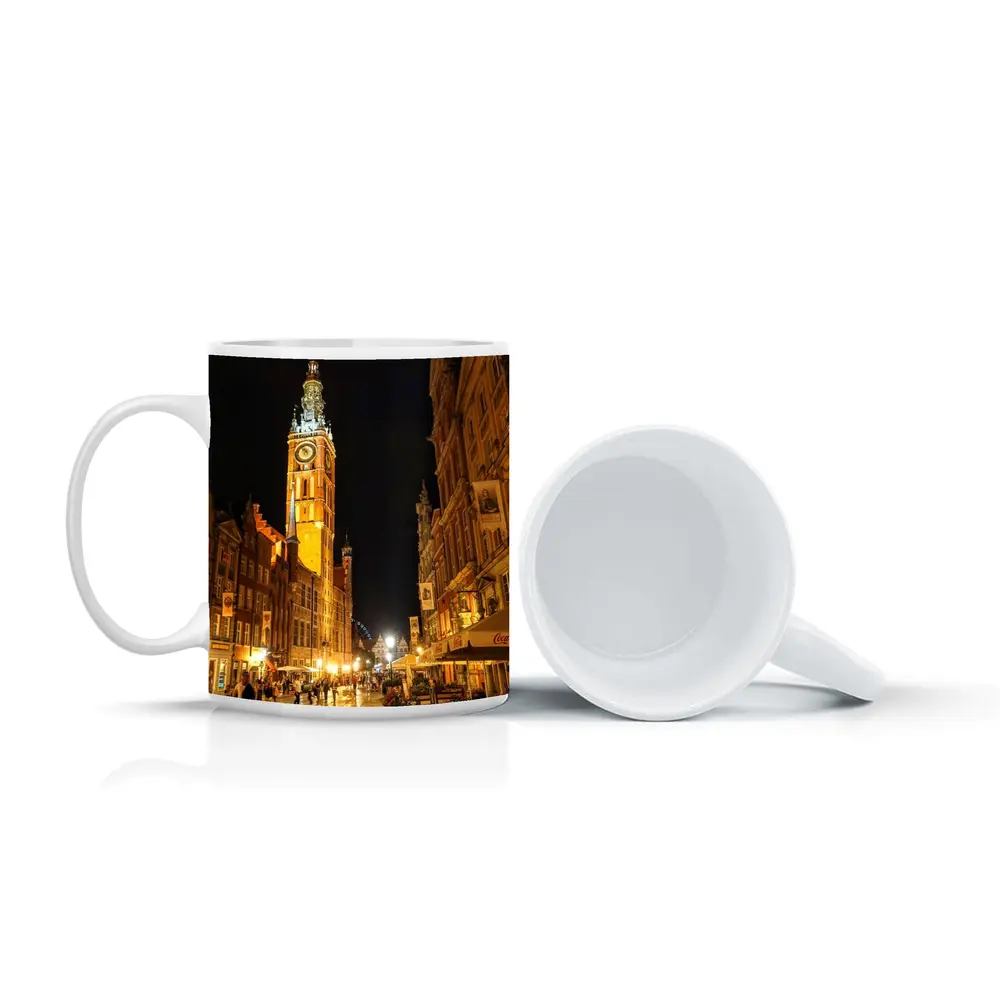 Gdansk Old Town Street At Night – Mugs