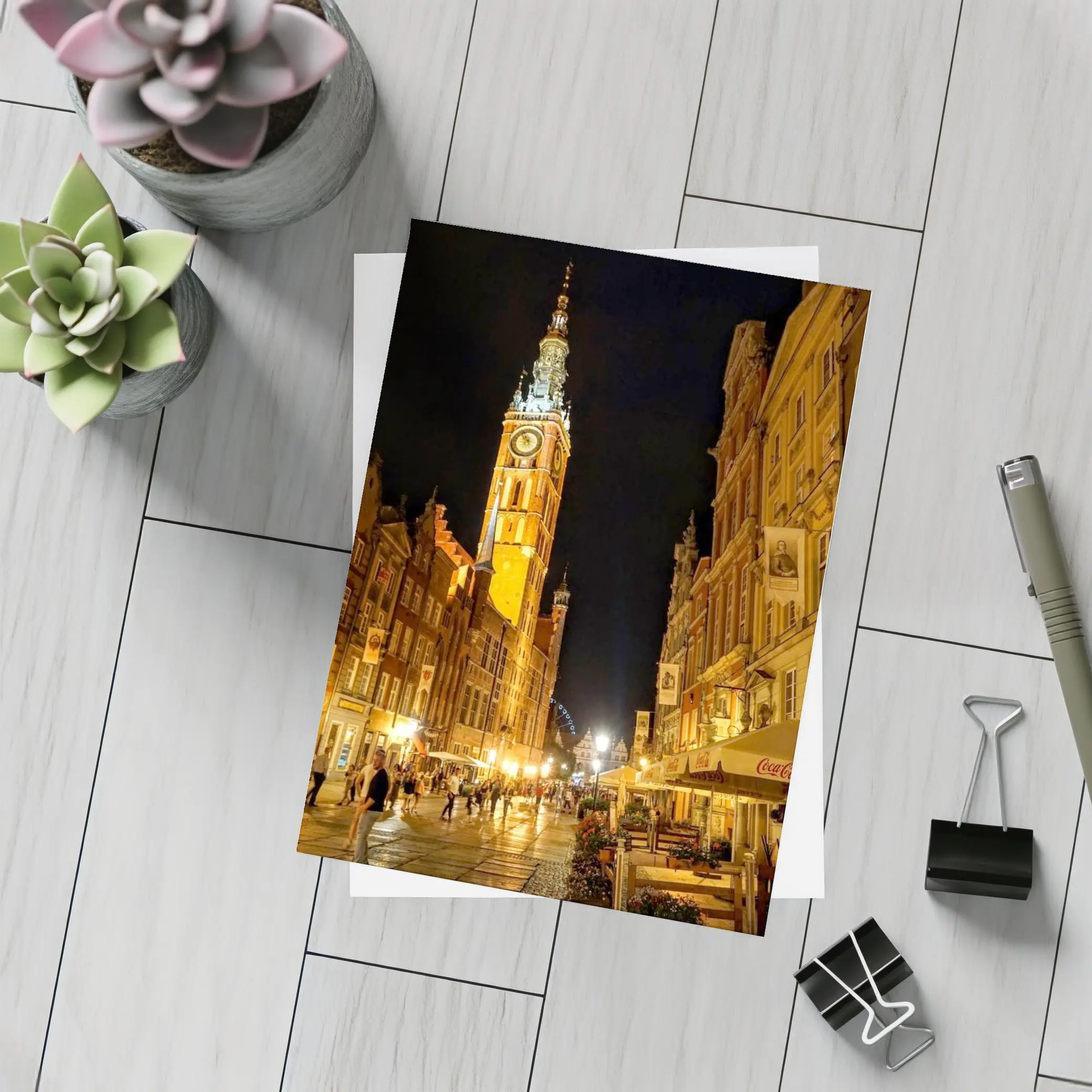 Gdansk Old Town Street At Night – Postcards