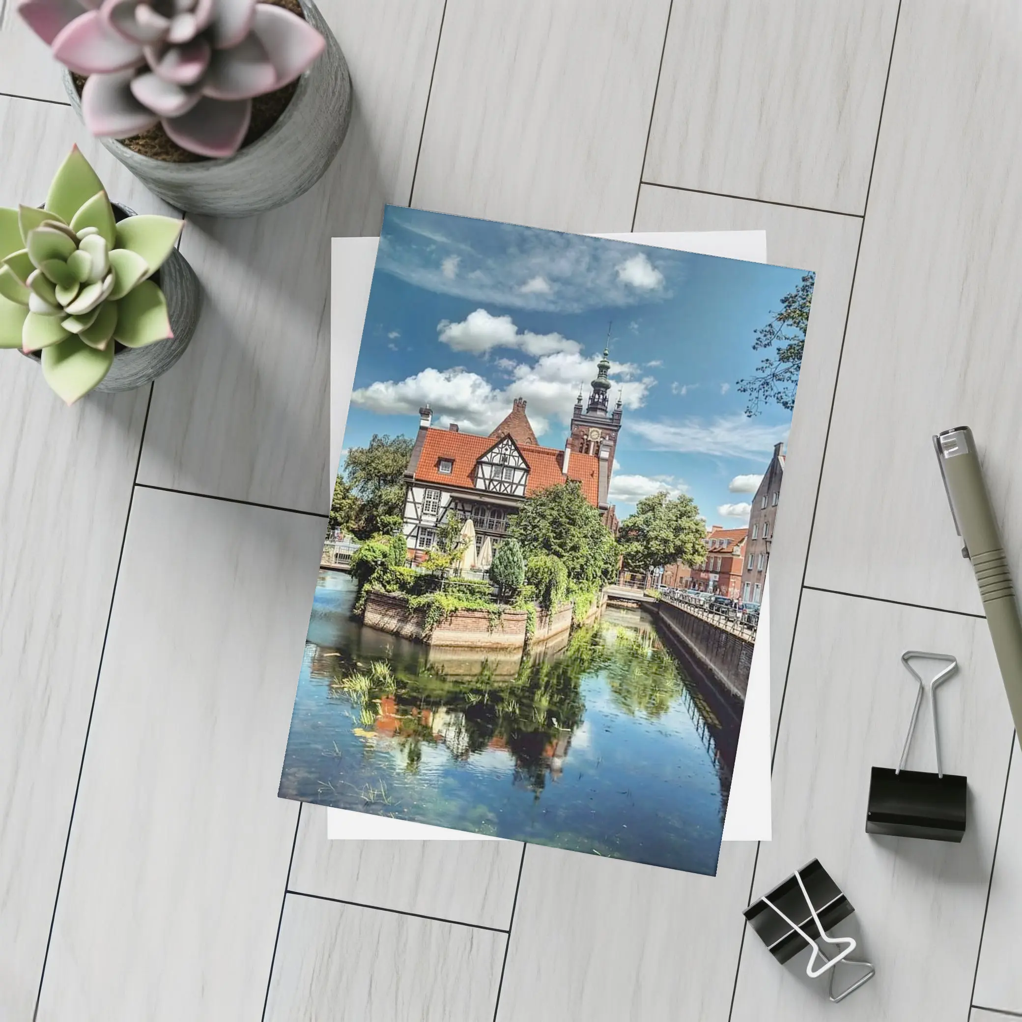 Gdansk Poland Canal Old Town Architecture – Postcards