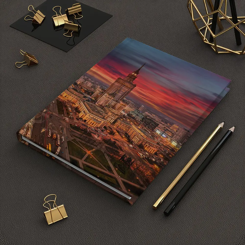 Palace of Culture Warsaw Dramatic Sunset Sky – Notebooks