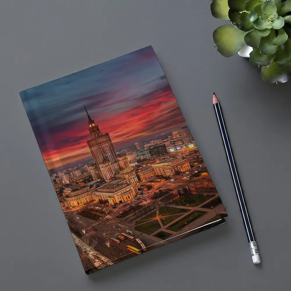 Palace of Culture Warsaw Dramatic Sunset Sky – Notebooks