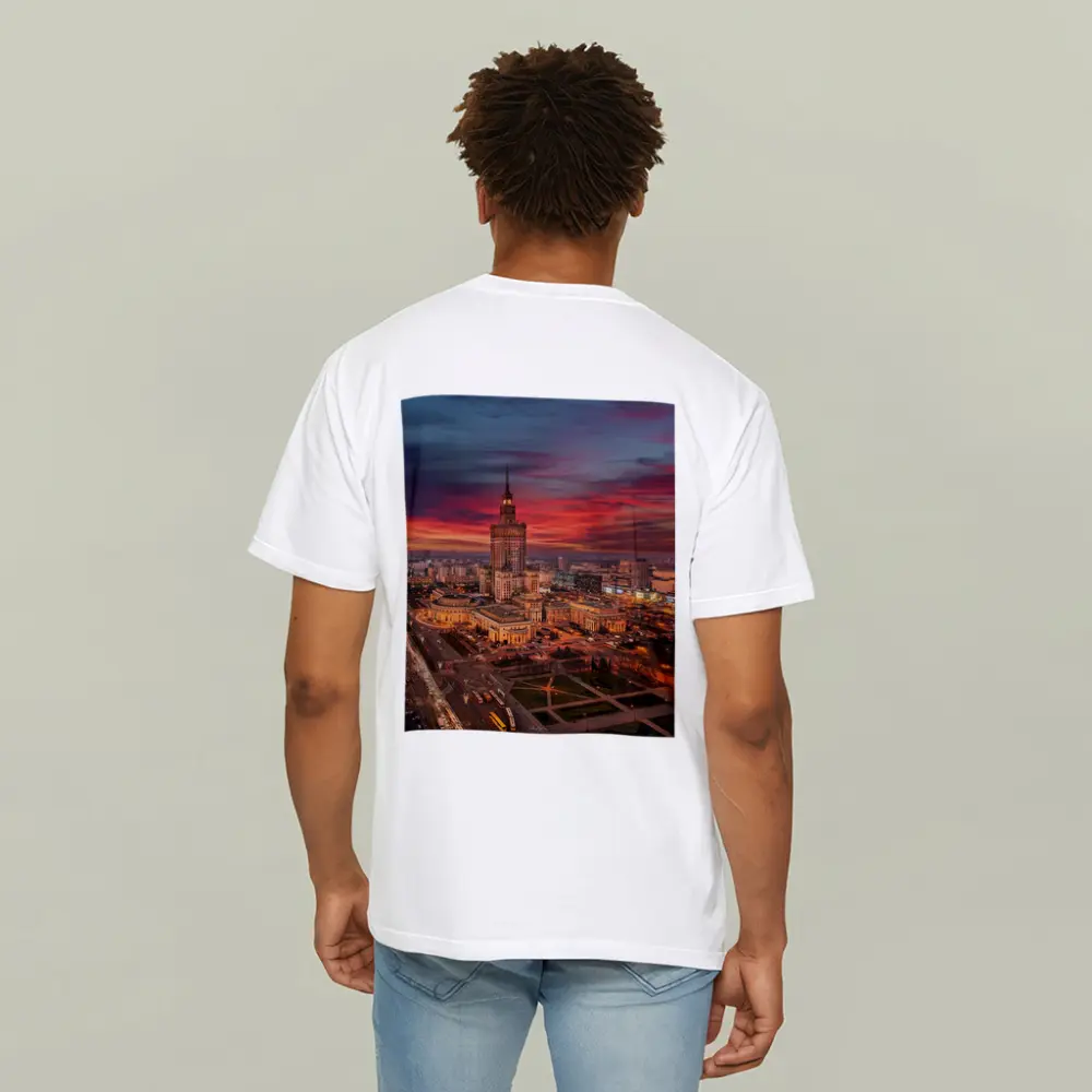 Palace of Culture Warsaw Dramatic Sunset Sky – T-Shirts