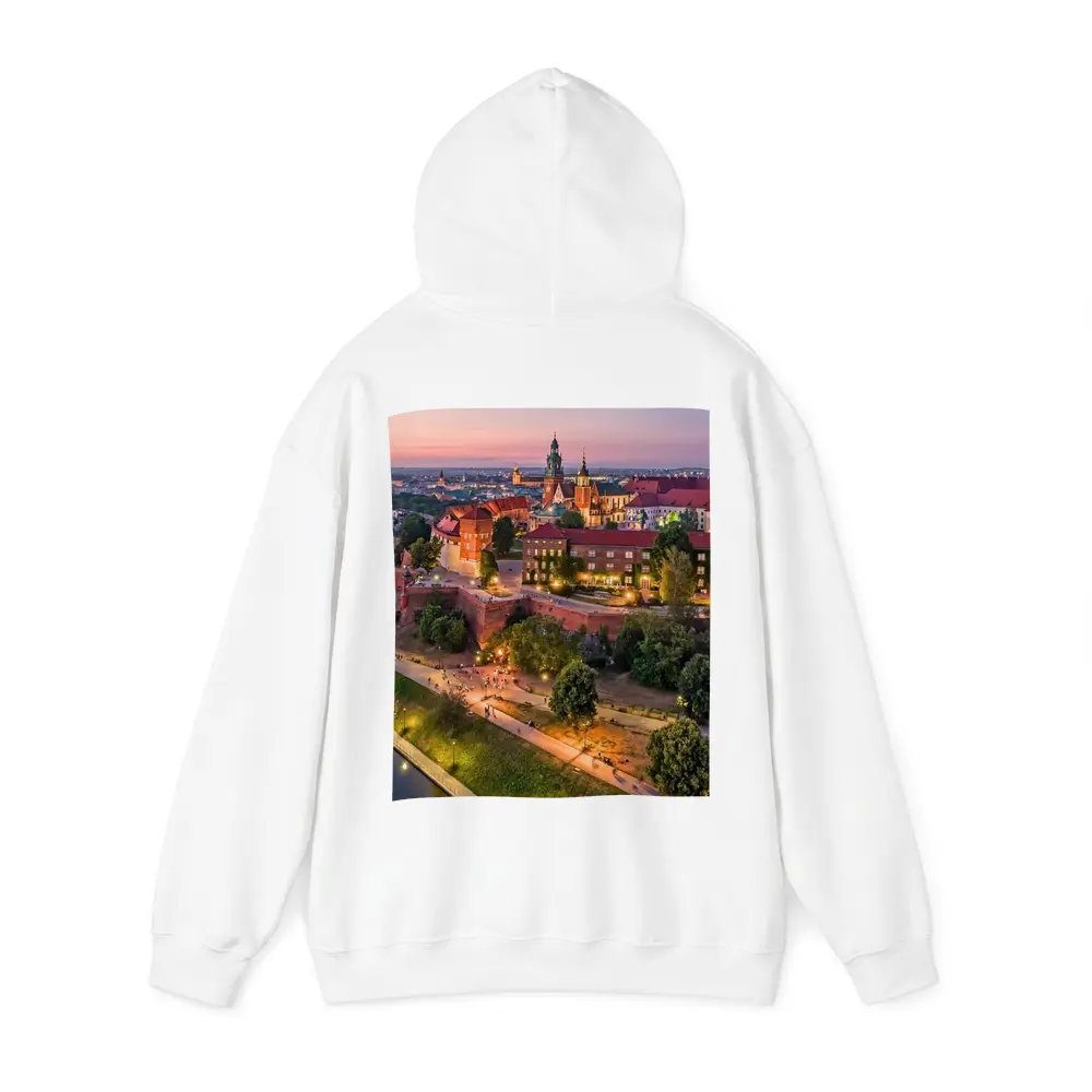 Wawel Castle Krakow Aerial Sunset View – Hoodies