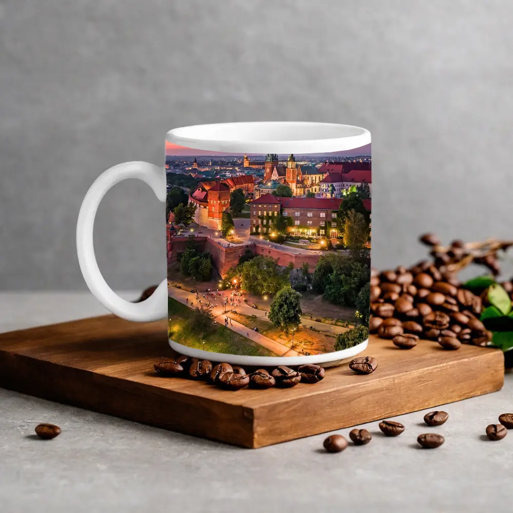 Wawel Castle Krakow Aerial Sunset View – Mugs