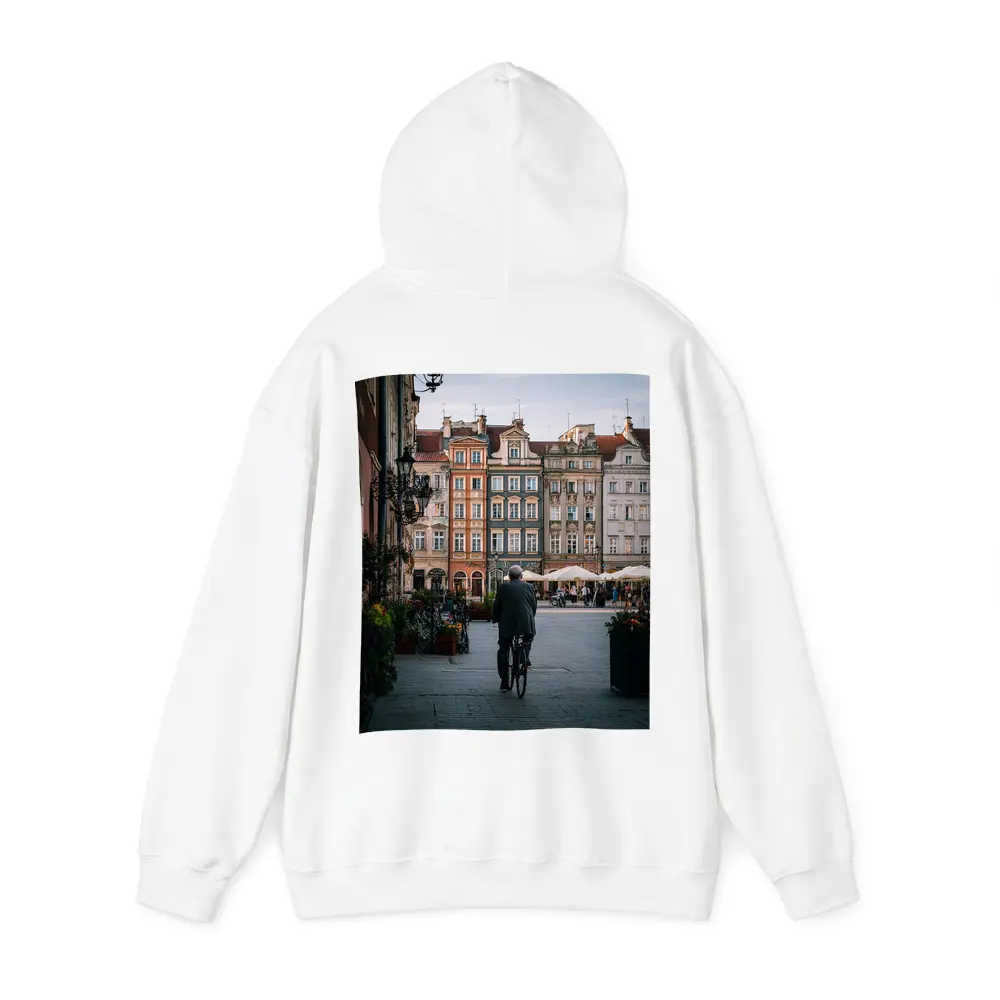 Man With Bicycle Old Town Square Poland – Hoodies