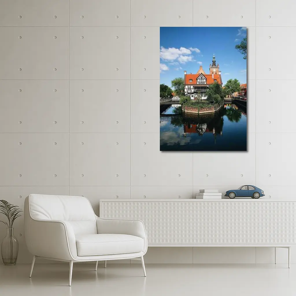Gdansk Old Town Canal Reflection Poland – Wall Art