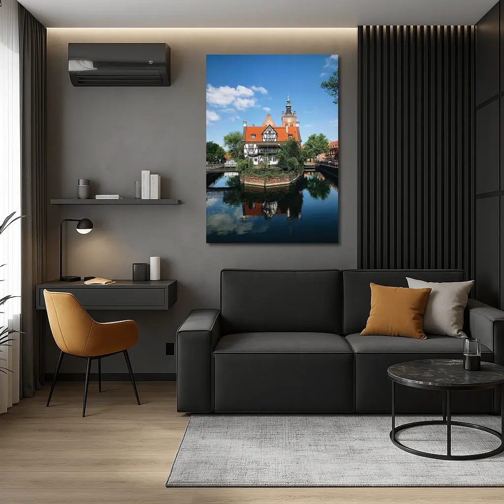 Gdansk Old Town Canal Reflection Poland – Wall Art