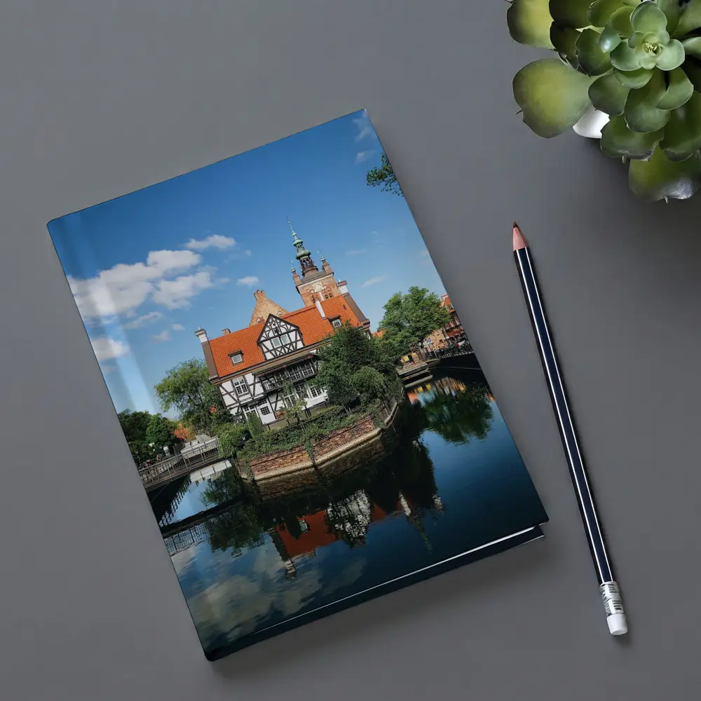 Gdansk Old Town Canal Reflection Poland – Notebooks