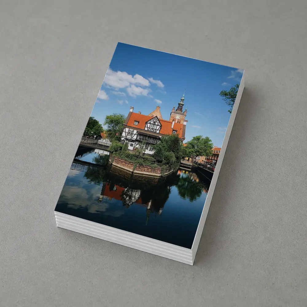 Gdansk Old Town Canal Reflection Poland – Postcards