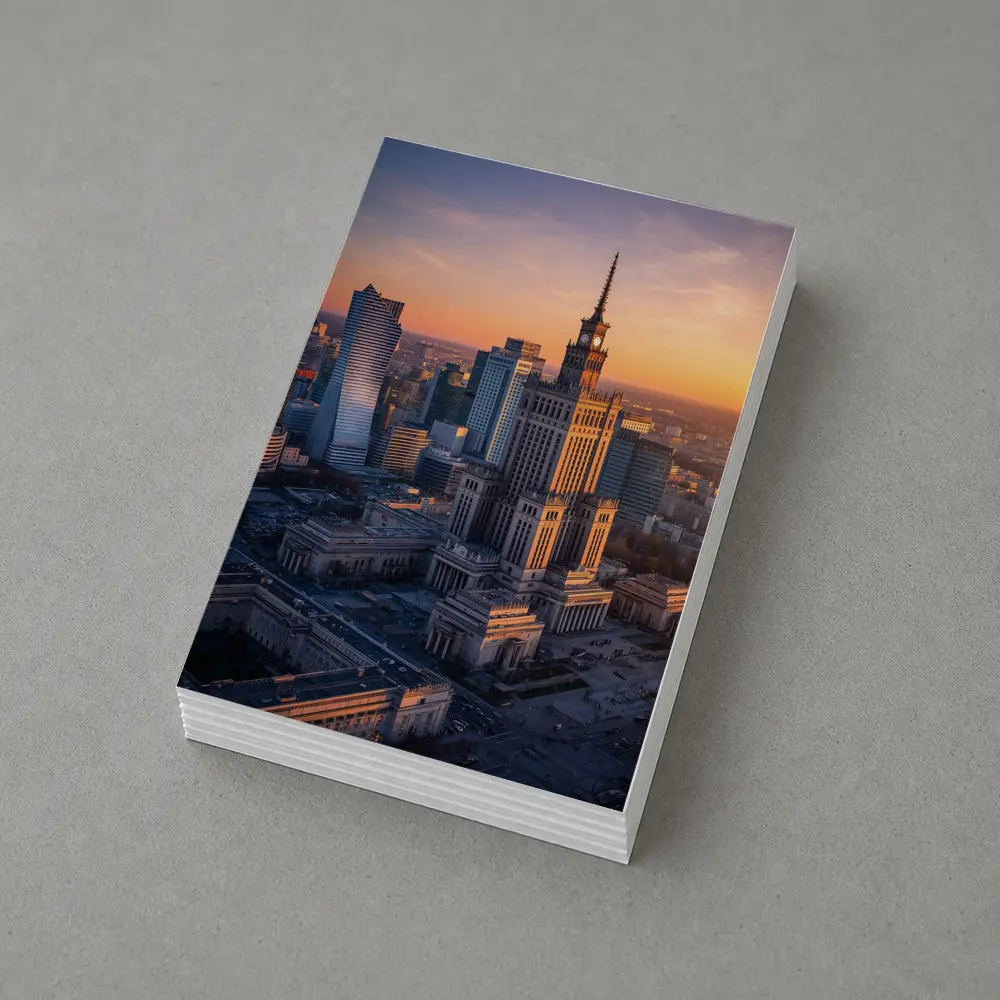 Warsaw Palace of Culture Sunset Skyline – Postcards