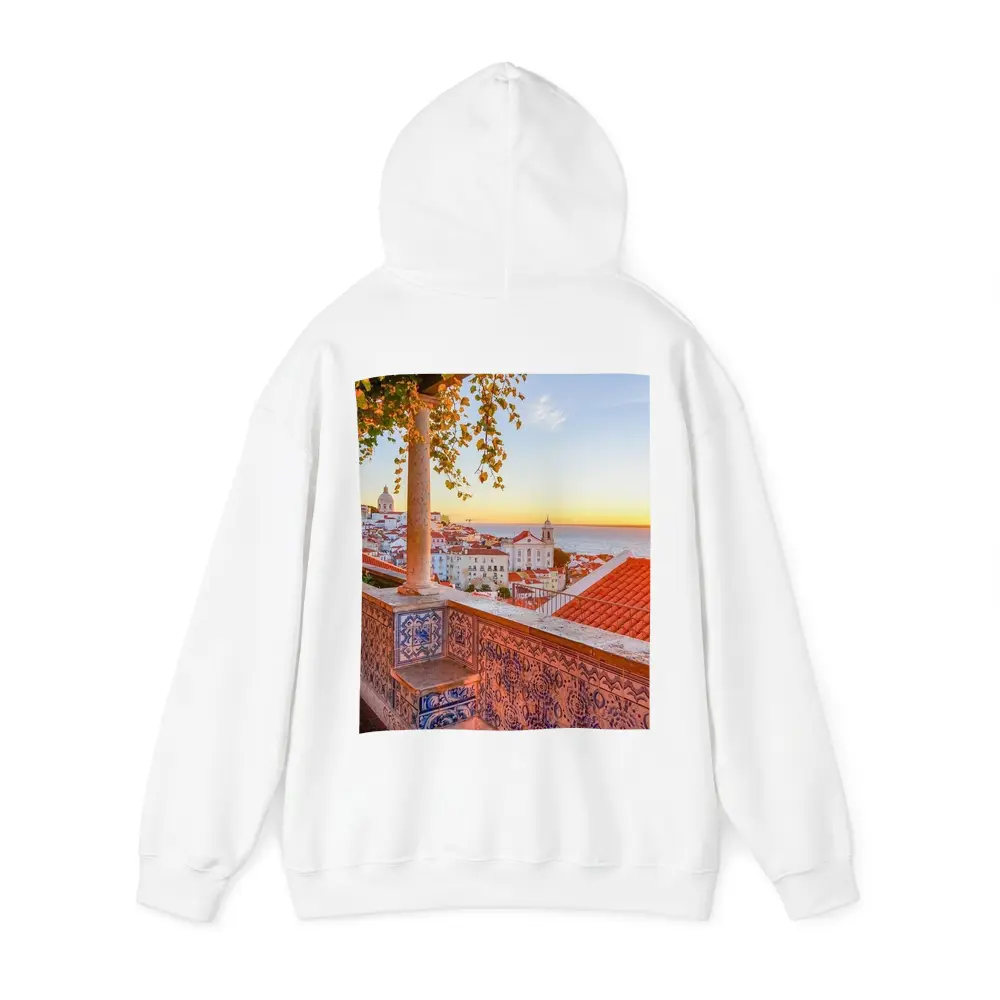 Lisbon Alfama District Sunset Rooftop View – Hoodies