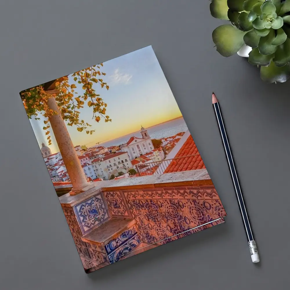 Lisbon Alfama District Sunset Rooftop View – Notebooks