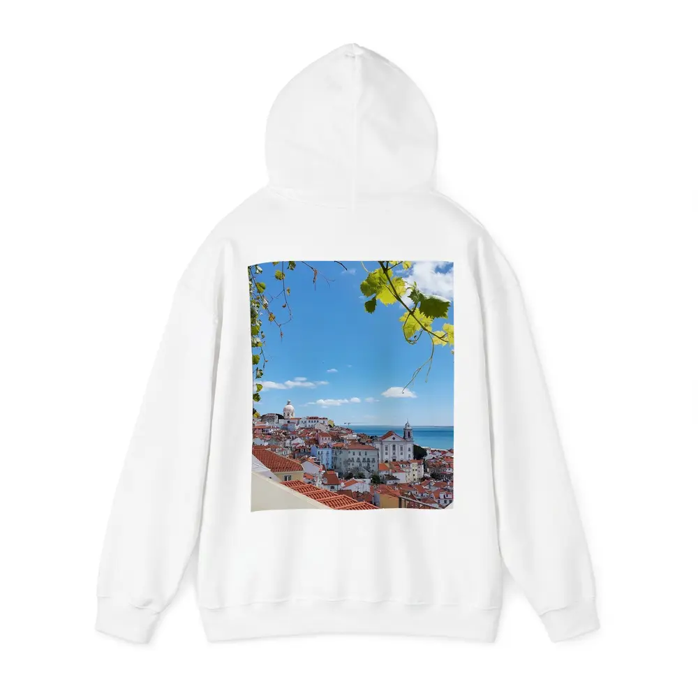 Lisbon Alfama District Red Rooftops River View – Hoodies