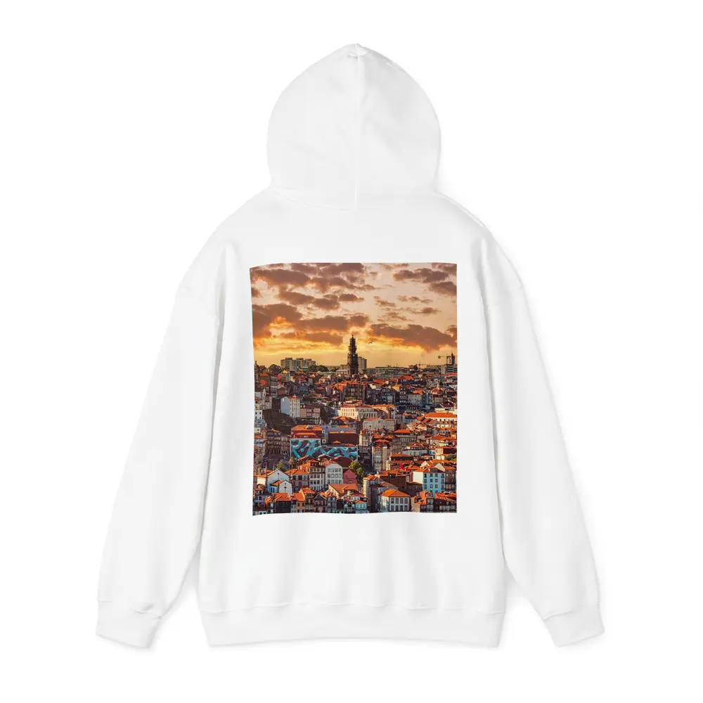 Porto City Skyline at Golden Sunset – Hoodies
