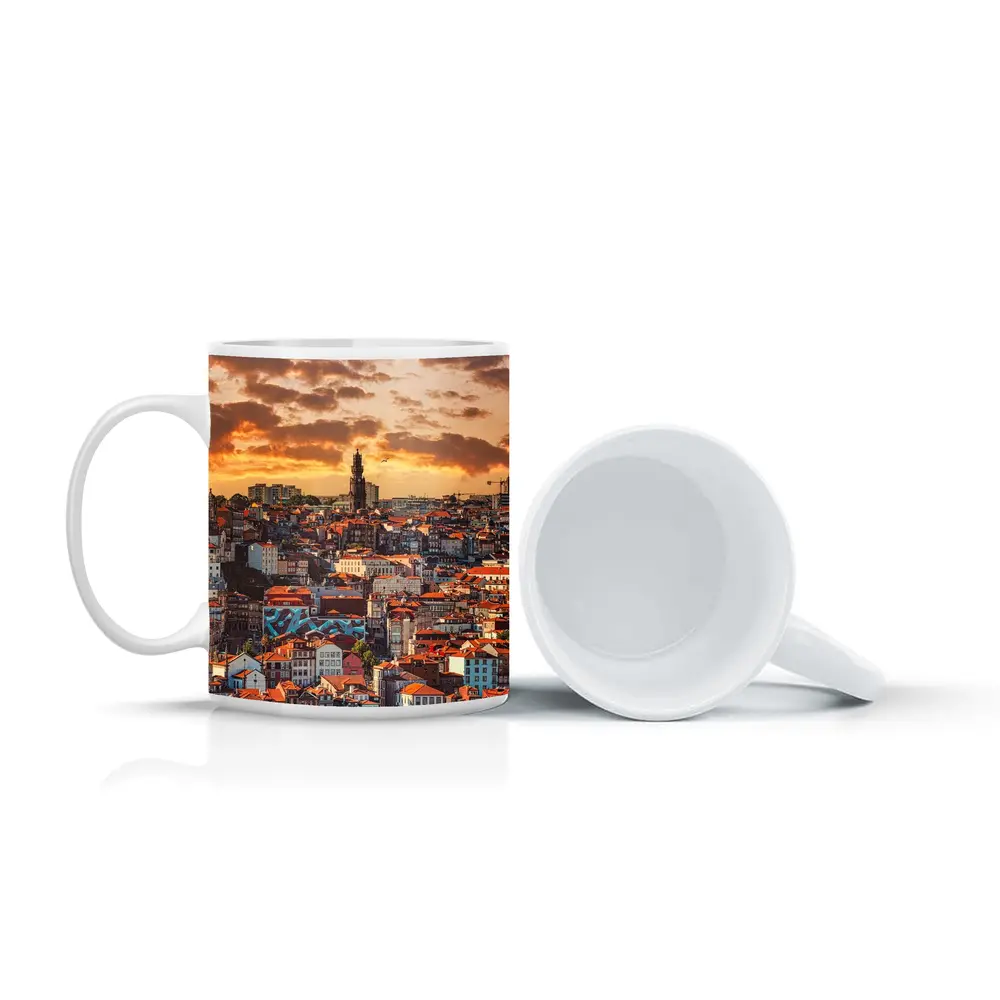 Porto City Skyline at Golden Sunset – Mugs