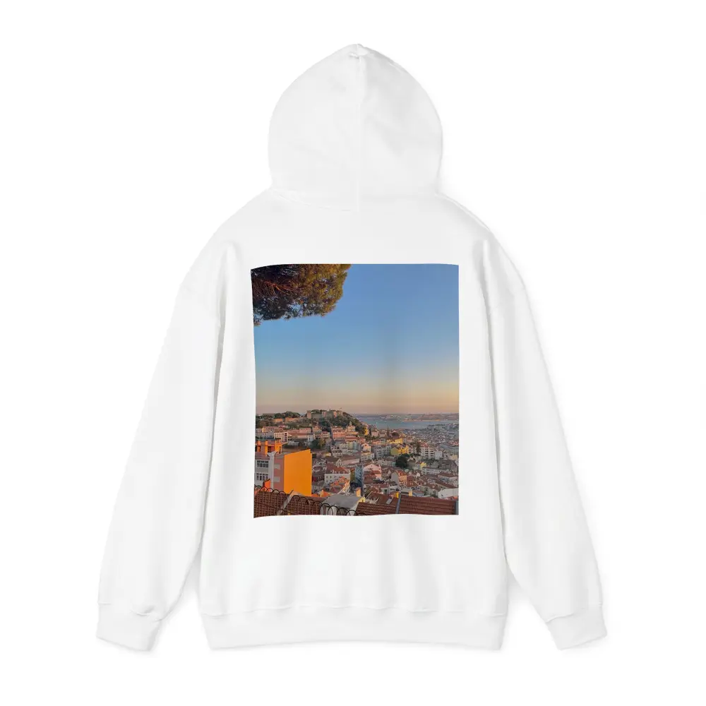 Lisbon City Skyline at Golden Sunset – Hoodies