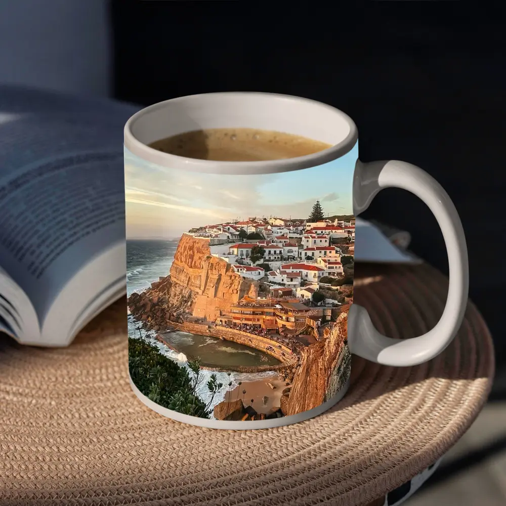 Azenhas do Mar Cliffside Village Portugal Sunset – Mugs