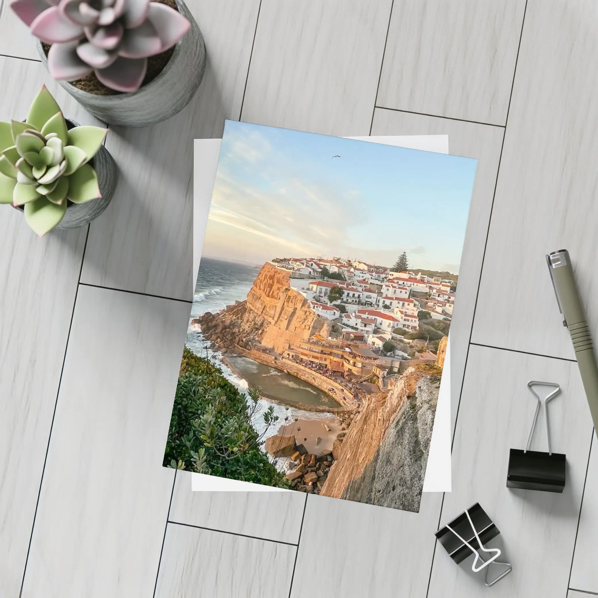 Azenhas do Mar Cliffside Village Portugal Sunset – Postcards