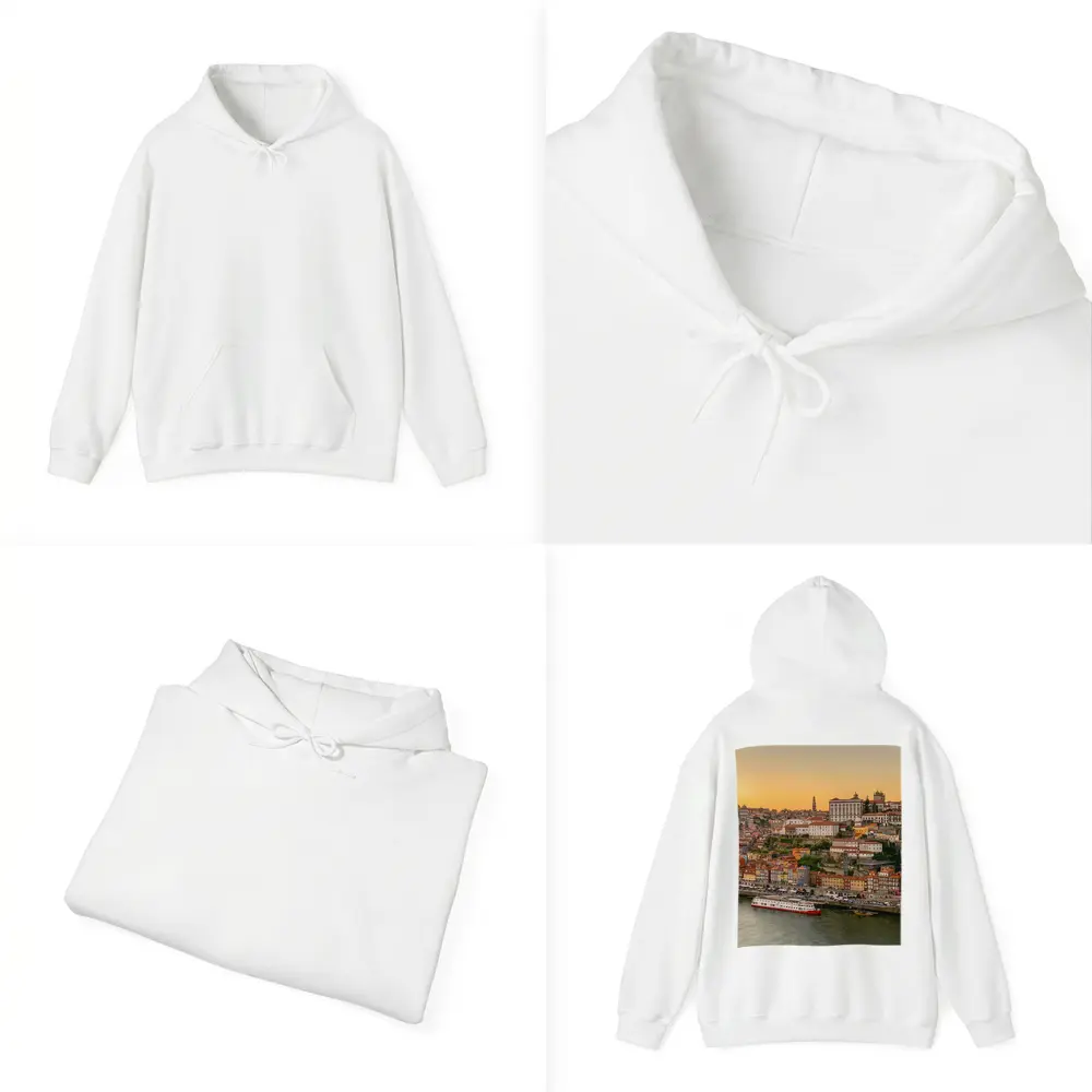 Porto Cityscape at Golden Sunset Douro River – Hoodies