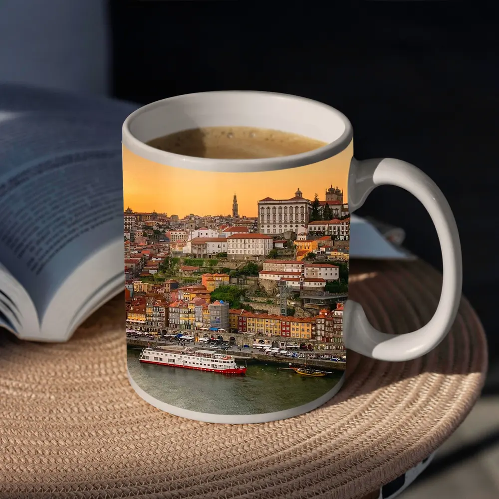 Porto Cityscape at Golden Sunset Douro River – Mugs
