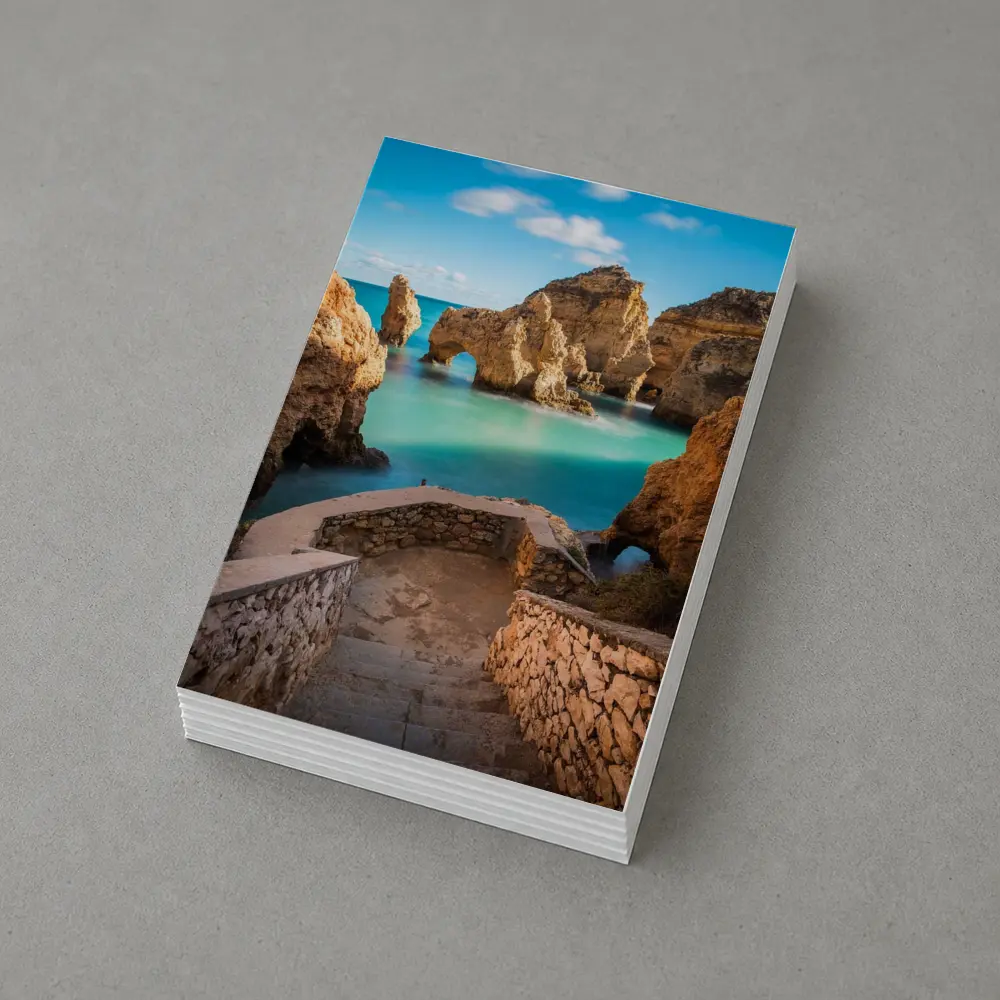 Algarve Rocky Cliffs Turquoise Ocean Portugal – Postcards
