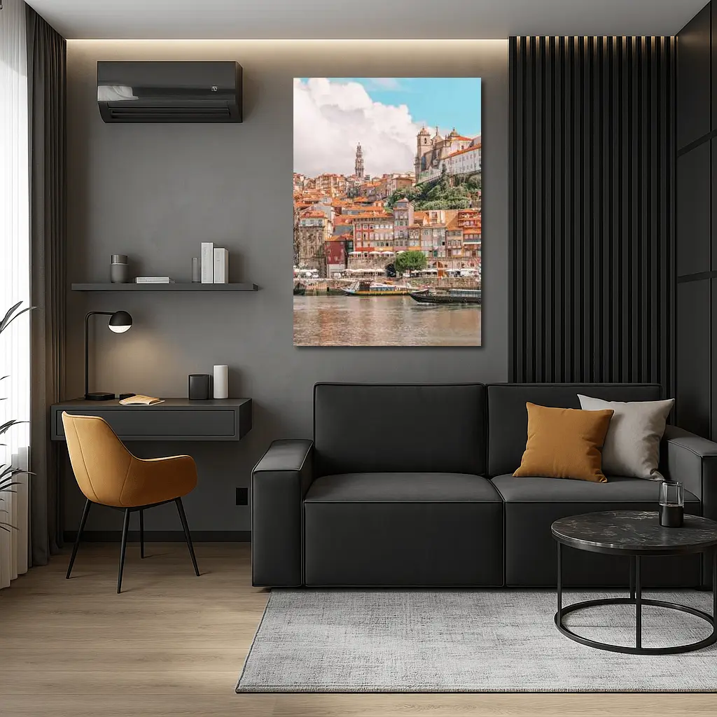 Porto Ribeira Waterfront Historic Cityscape Portugal – Wall Art