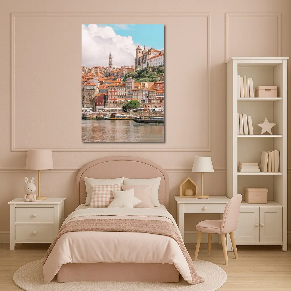 Porto Ribeira Waterfront Historic Cityscape Portugal – Wall Art