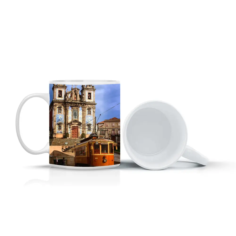 Porto Tram Church Saint Ildefonso Portugal – Mugs