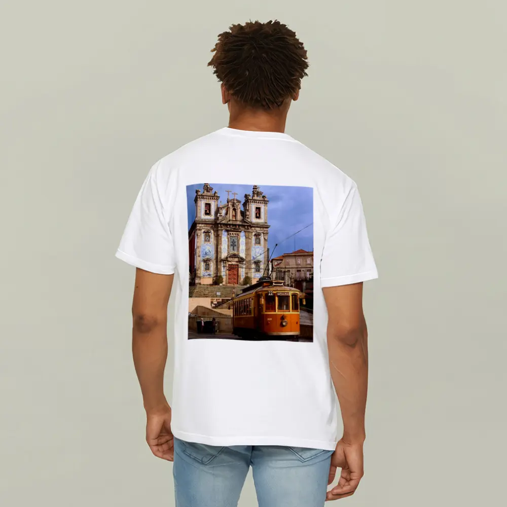 Porto Tram Church Saint Ildefonso Portugal – T-Shirts