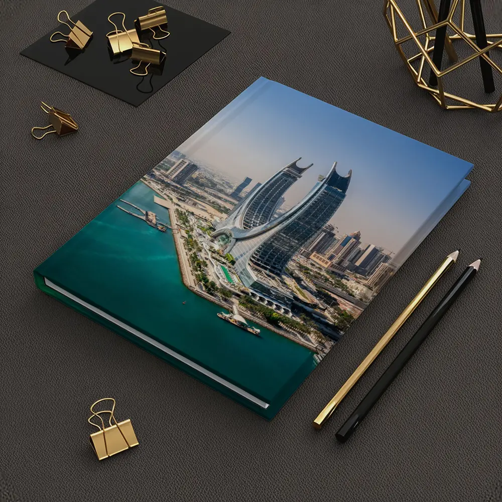 Doha Qatar Skyline Towers Turquoise Water – Notebooks