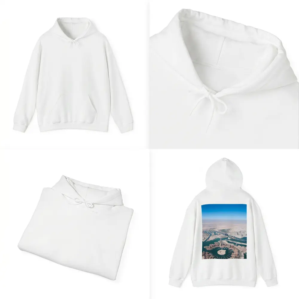 Pearl Qatar Aerial View Doha Skyline – Hoodies