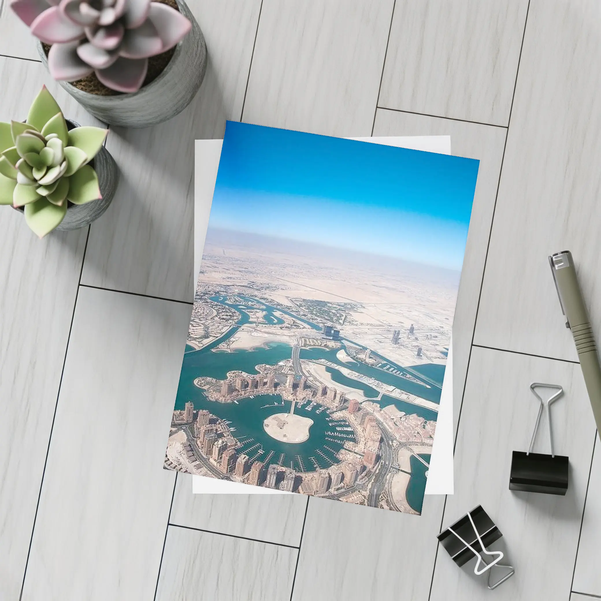 Pearl Qatar Aerial View Doha Skyline – Postcards