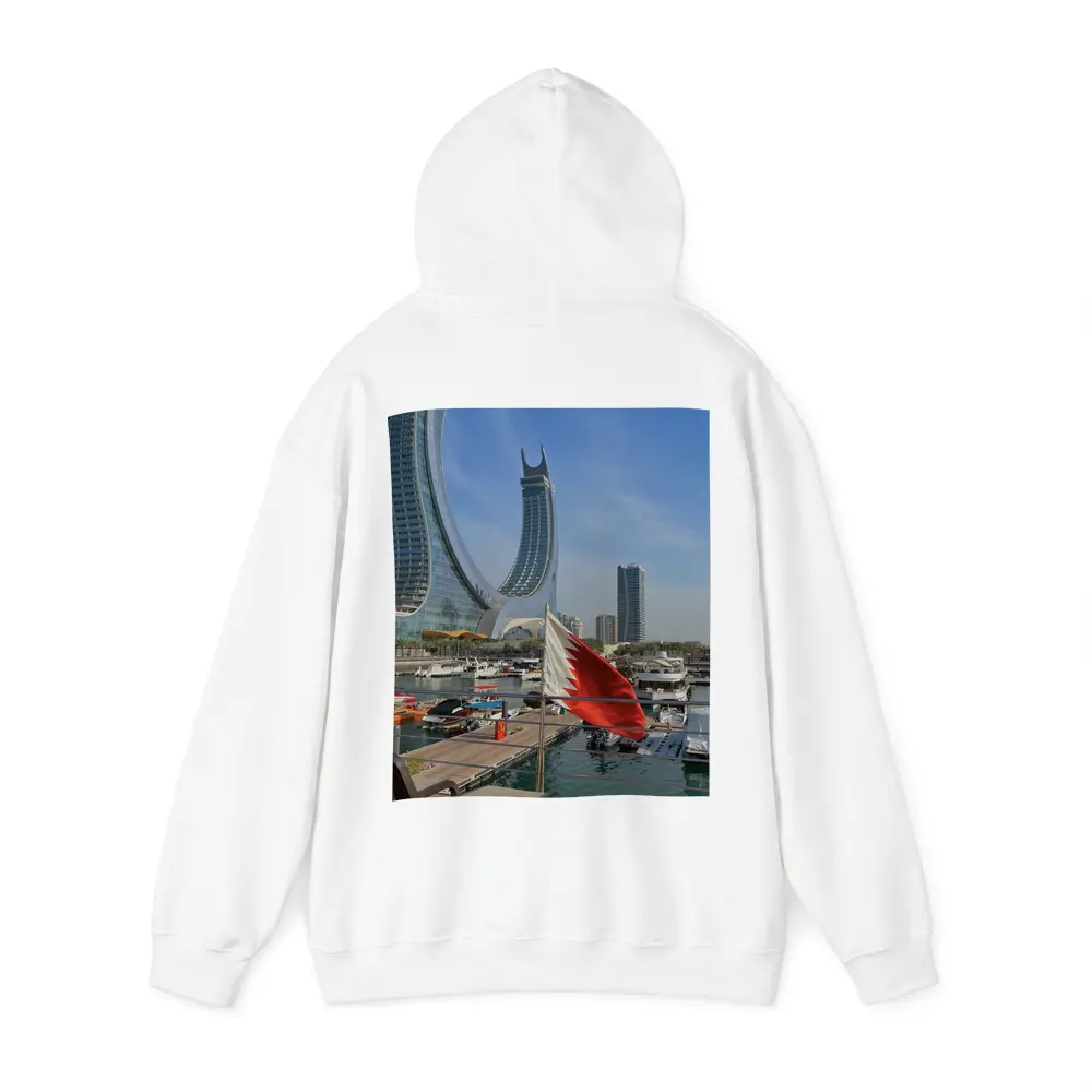 Bahrain Flag Marina Modern Skyline View – Hoodies