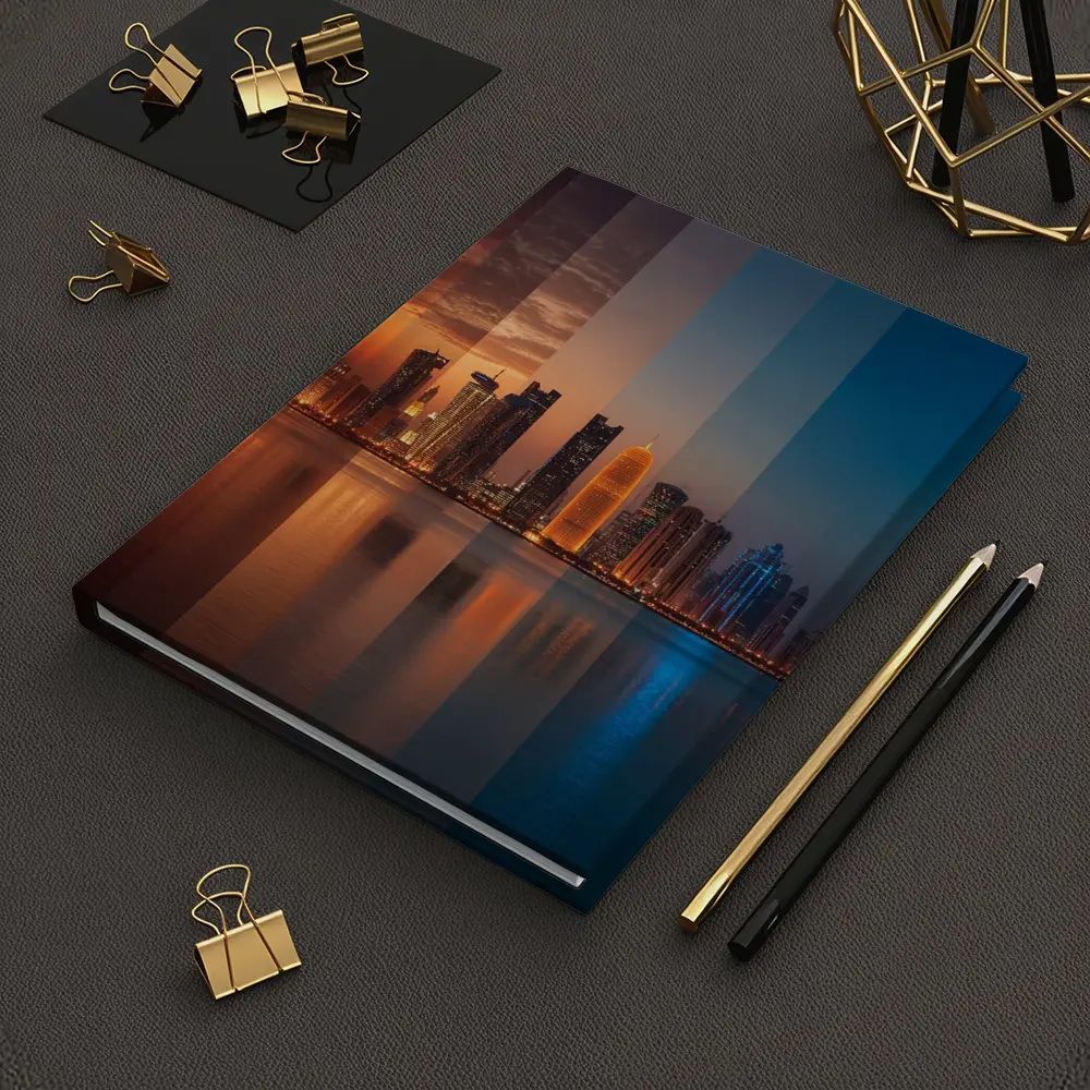 Doha Qatar Skyline Day To Night – Notebooks