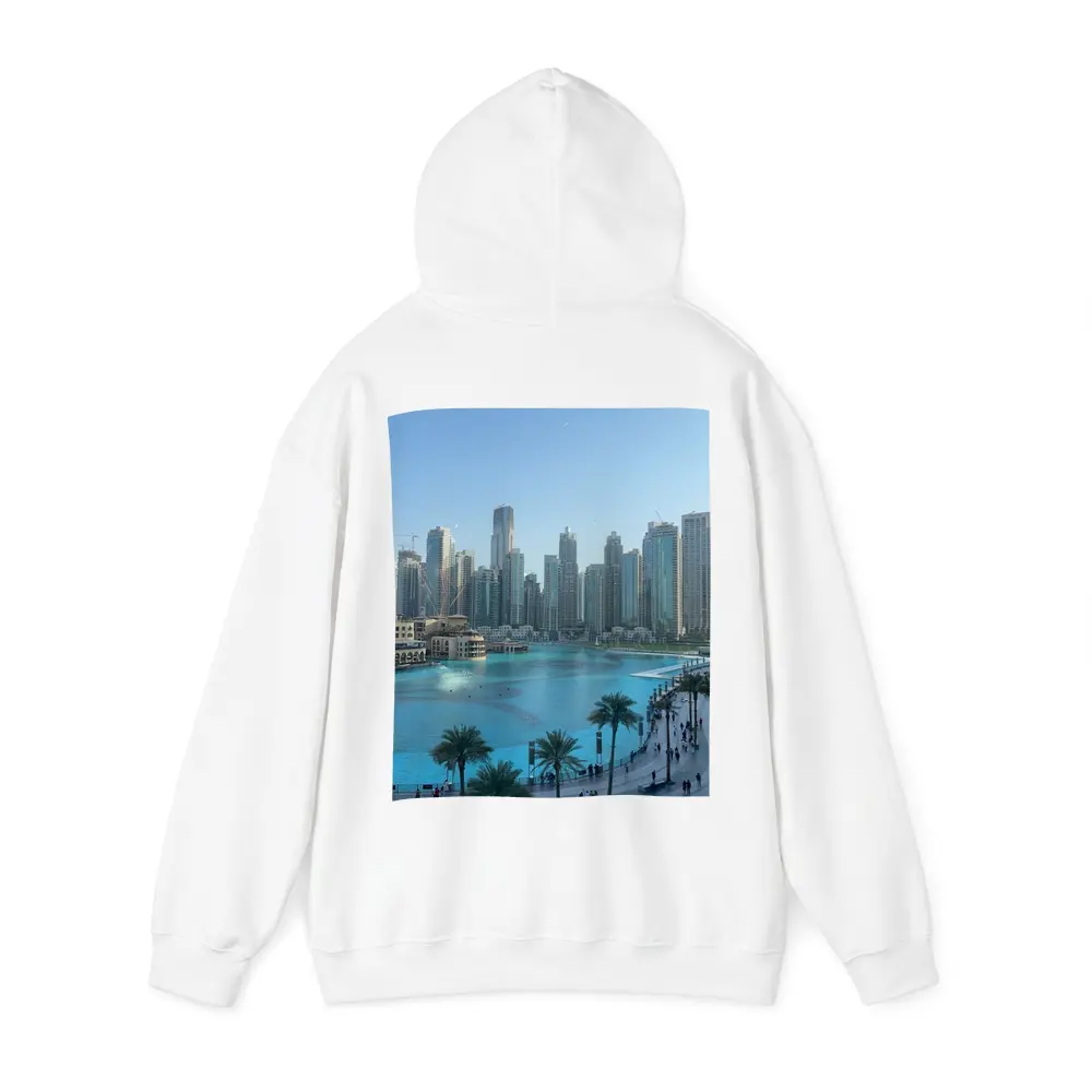 Dubai Downtown Skyline Blue Water Promenade – Hoodies