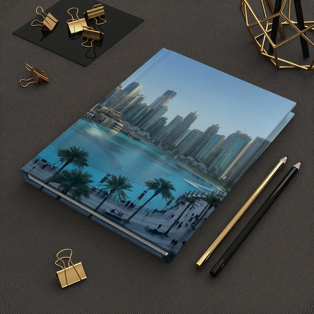 Dubai Downtown Skyline Blue Water Promenade – Notebooks