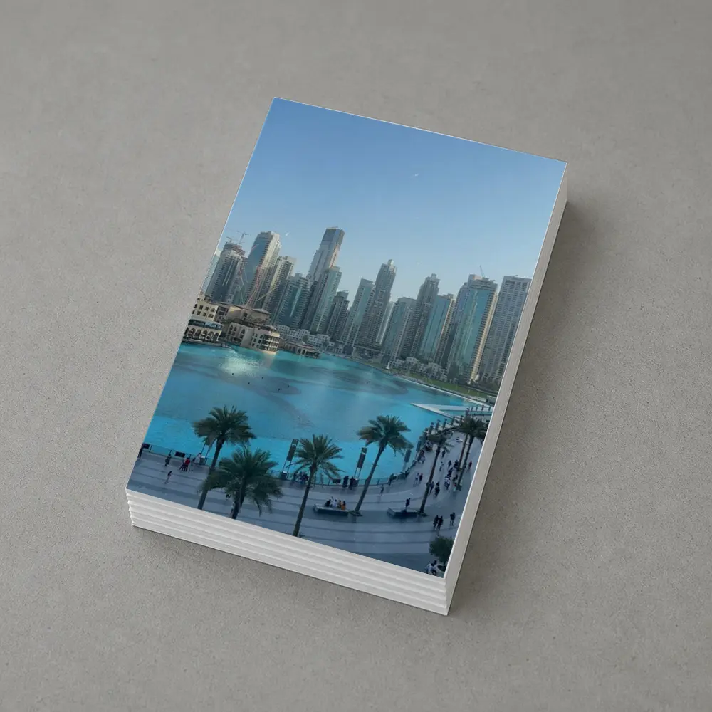Dubai Downtown Skyline Blue Water Promenade – Postcards