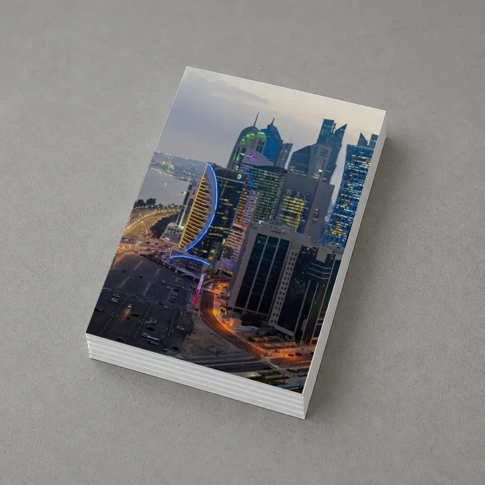 Doha Qatar Skyline City At Dusk – Postcards