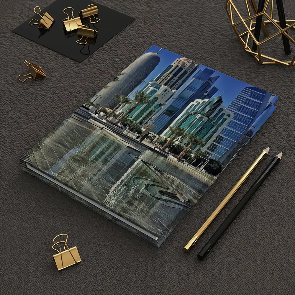 Doha Qatar Skyline Towers Palm Trees – Notebooks