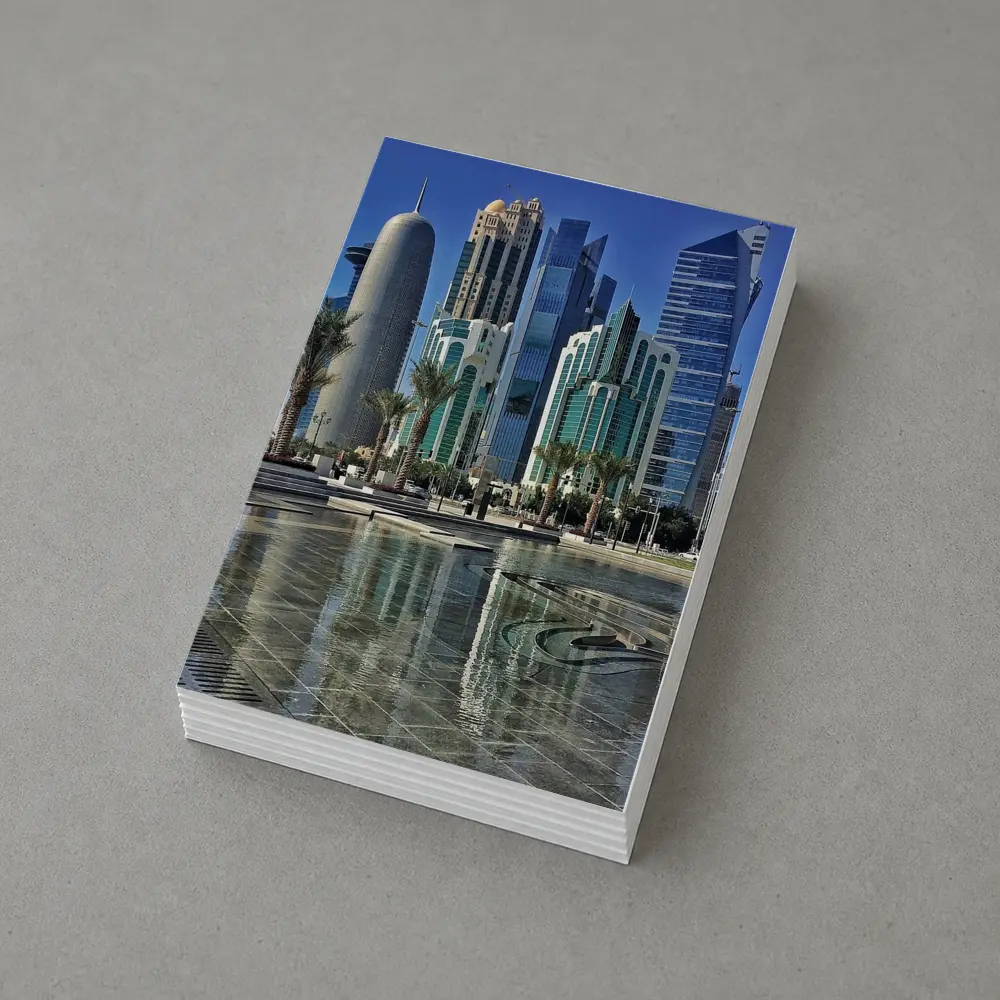 Doha Qatar Skyline Towers Palm Trees – Postcards