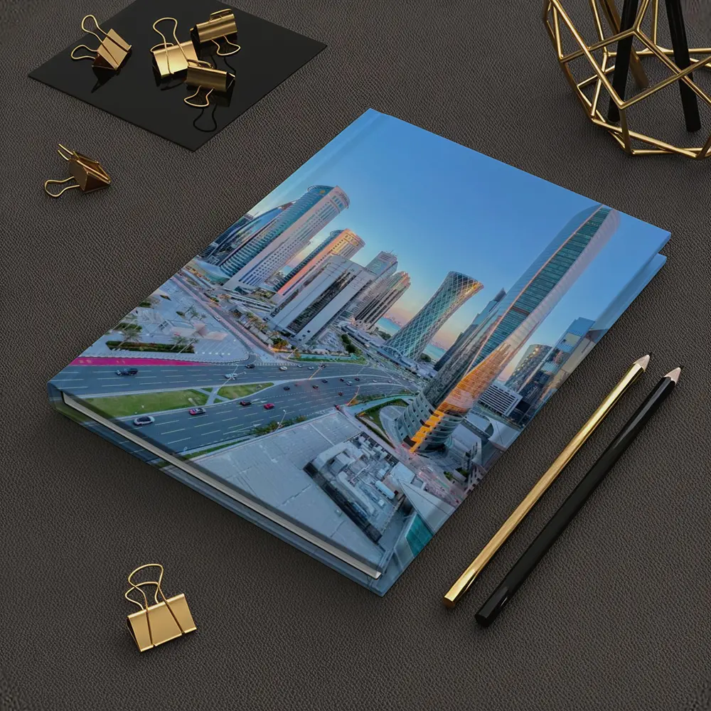 Doha Qatar City Skyline at Dusk – Notebooks