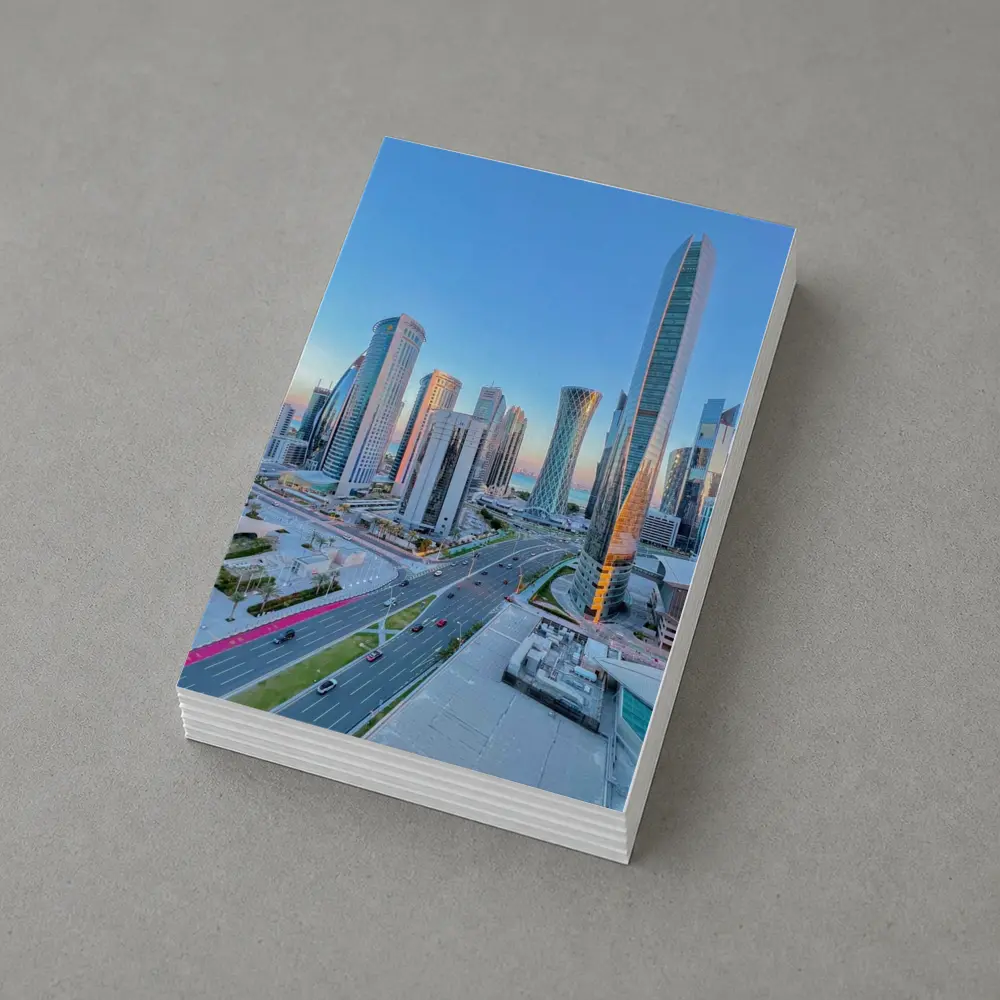 Doha Qatar City Skyline at Dusk – Postcards