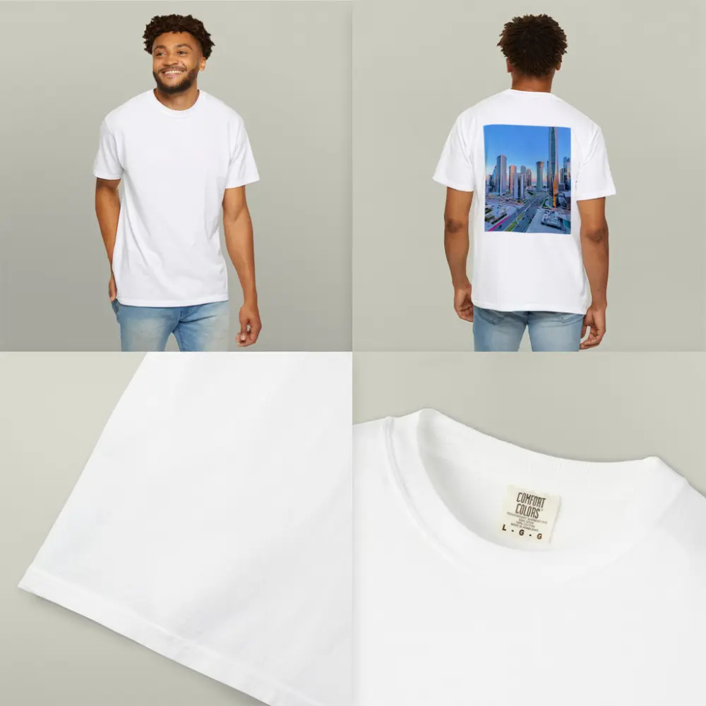 Doha Qatar City Skyline at Dusk – T-Shirts