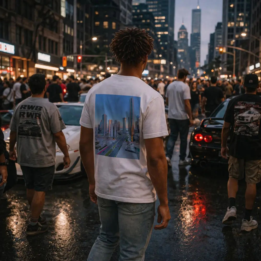 Doha Qatar City Skyline at Dusk – T-Shirts