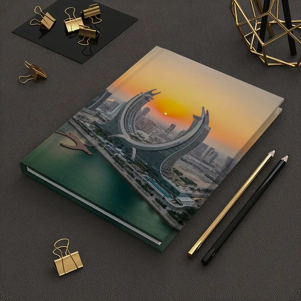 Katara Towers Doha Qatar Sunset Skyline – Notebooks