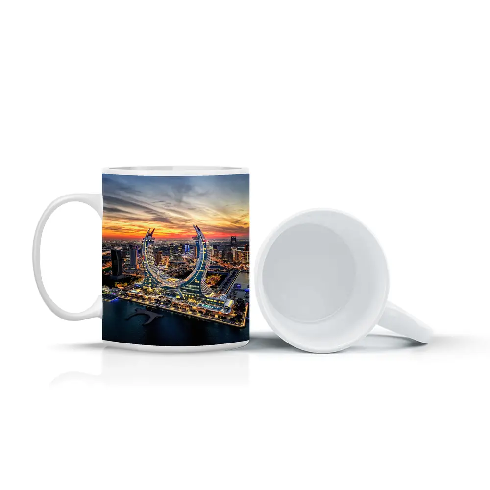 Lusail City Qatar Skyline Sunset Aerial View – Mugs
