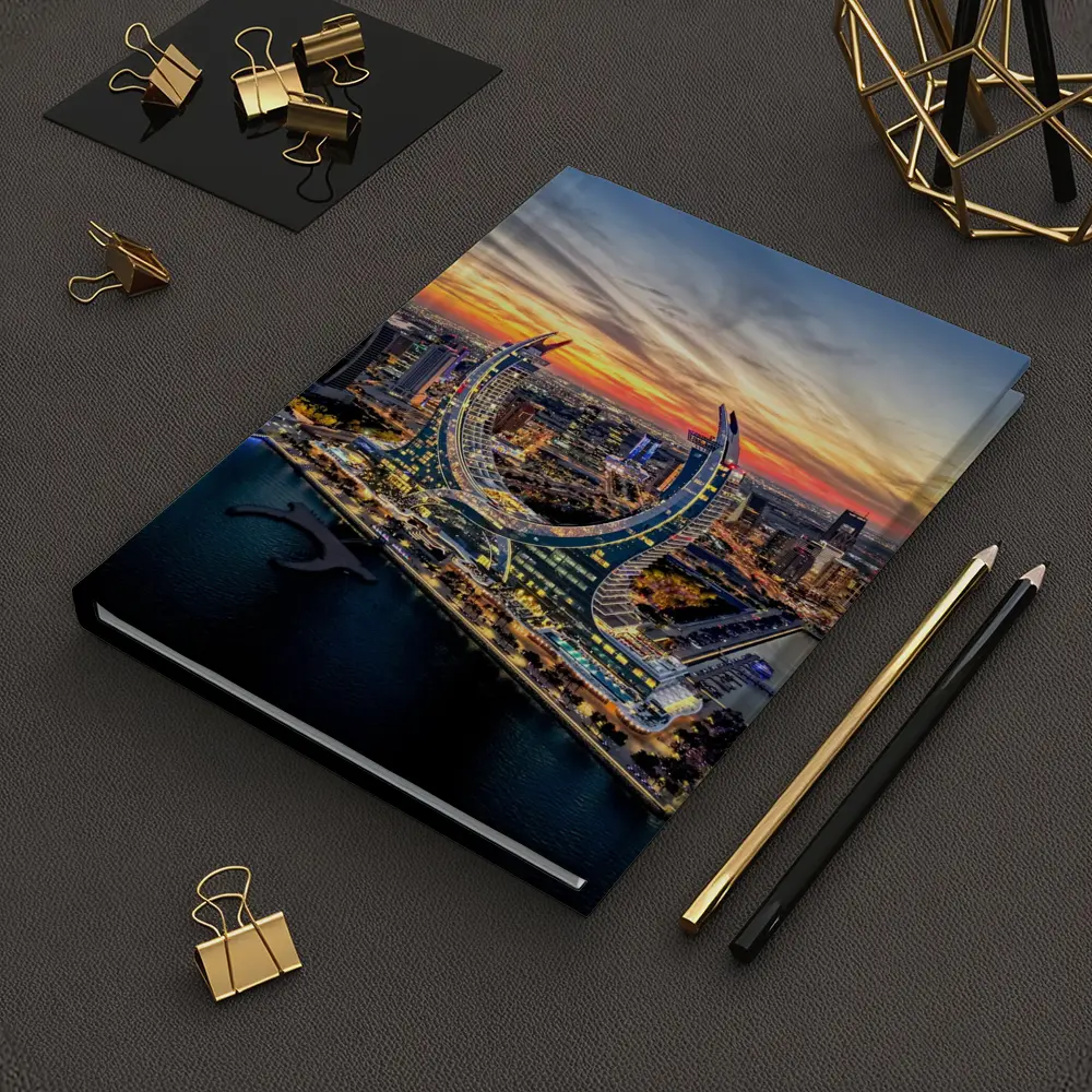 Lusail City Qatar Skyline Sunset Aerial View – Notebooks